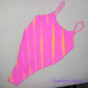 NEW Martha Rey Holly One-Piece tie‎ dye Swimsuit, pink, orange, size M